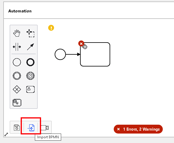 module01 lab01 rpa import bpmn button