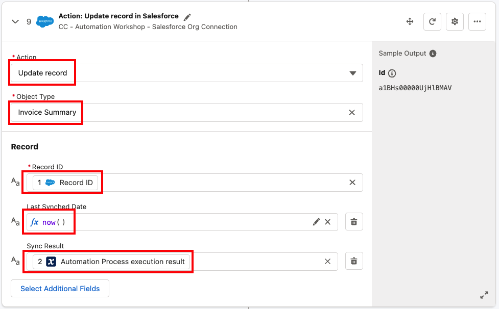 module4 lab04 sfdc upd inv mapping