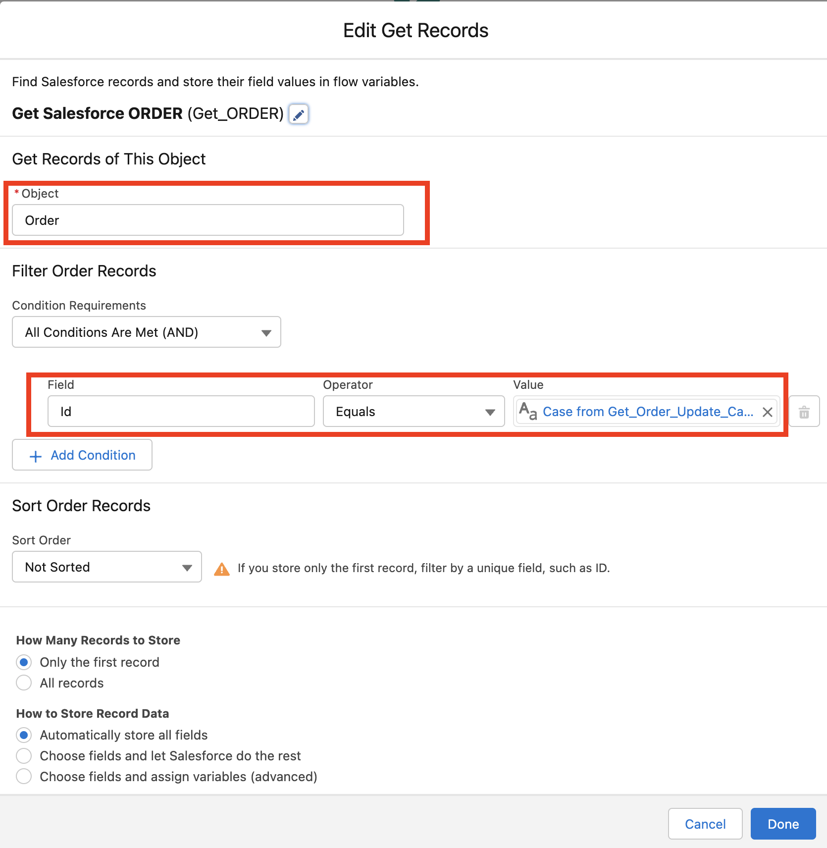 module6 auto flow get order conf