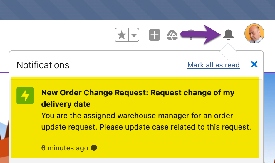 module6 click notification bell Icon DM