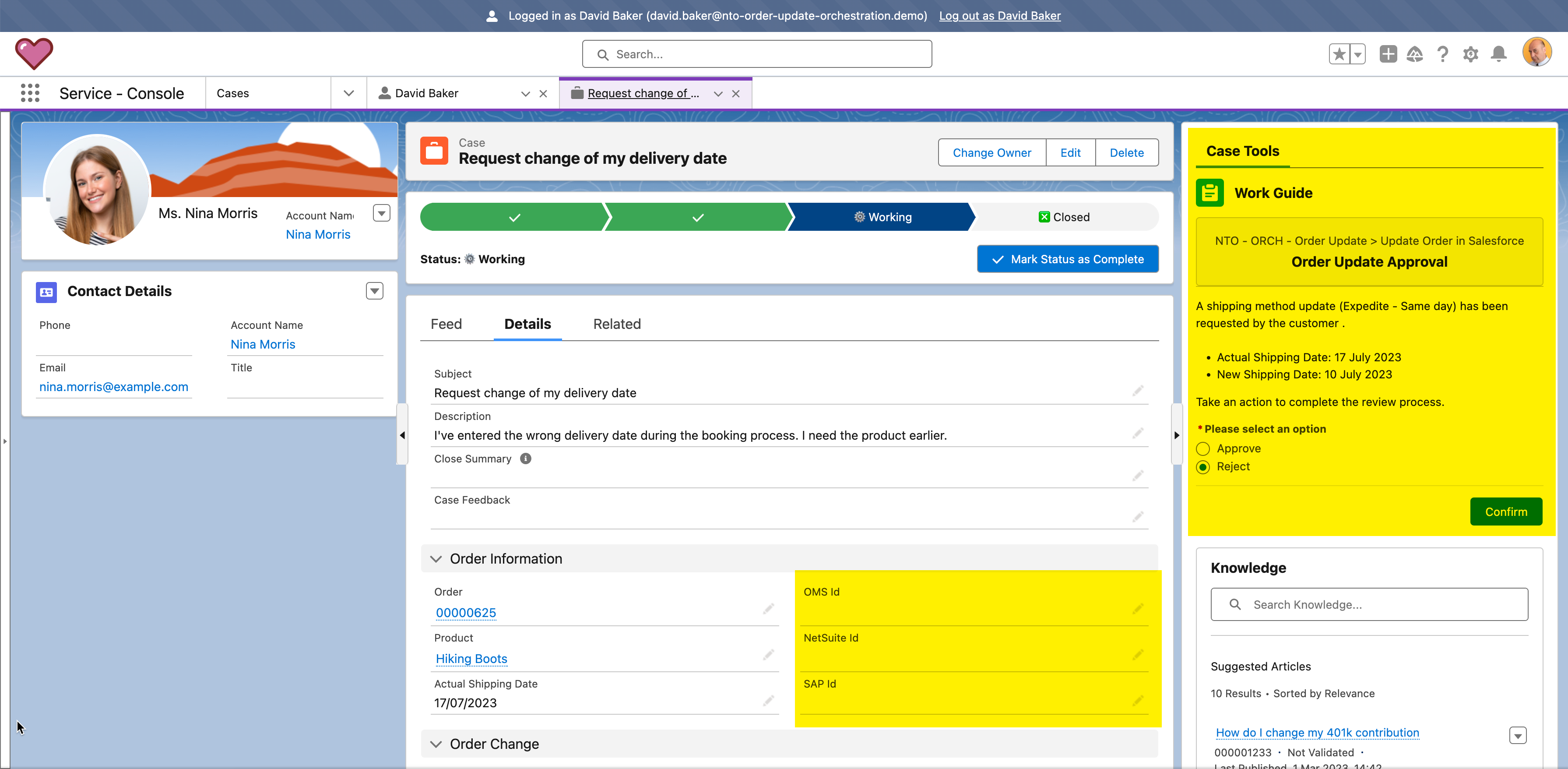 module6 delivery manager case page