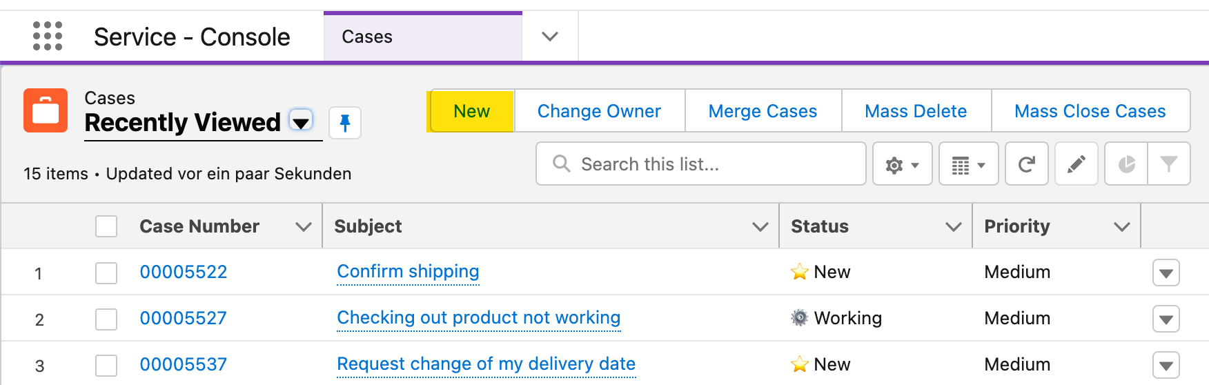 module6 new case button