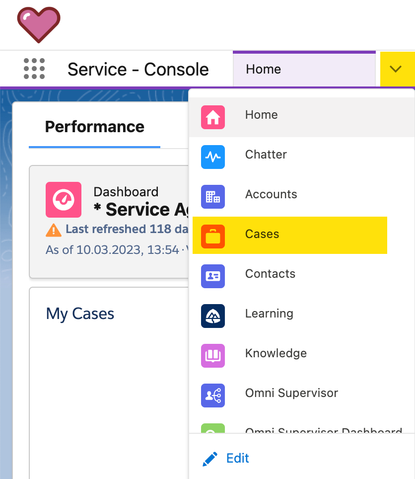 module6 service console cases