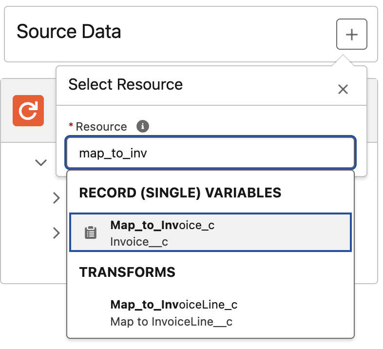 module g  add source data invoice