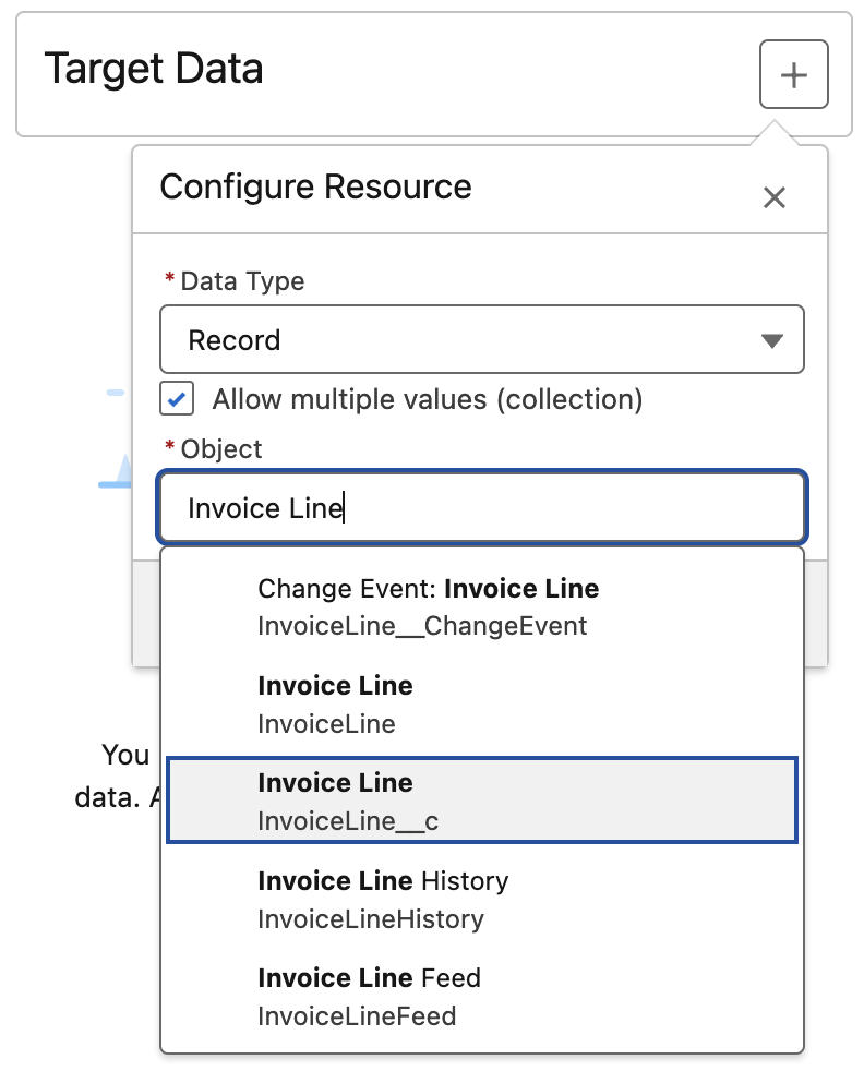 module g  add target data invitems