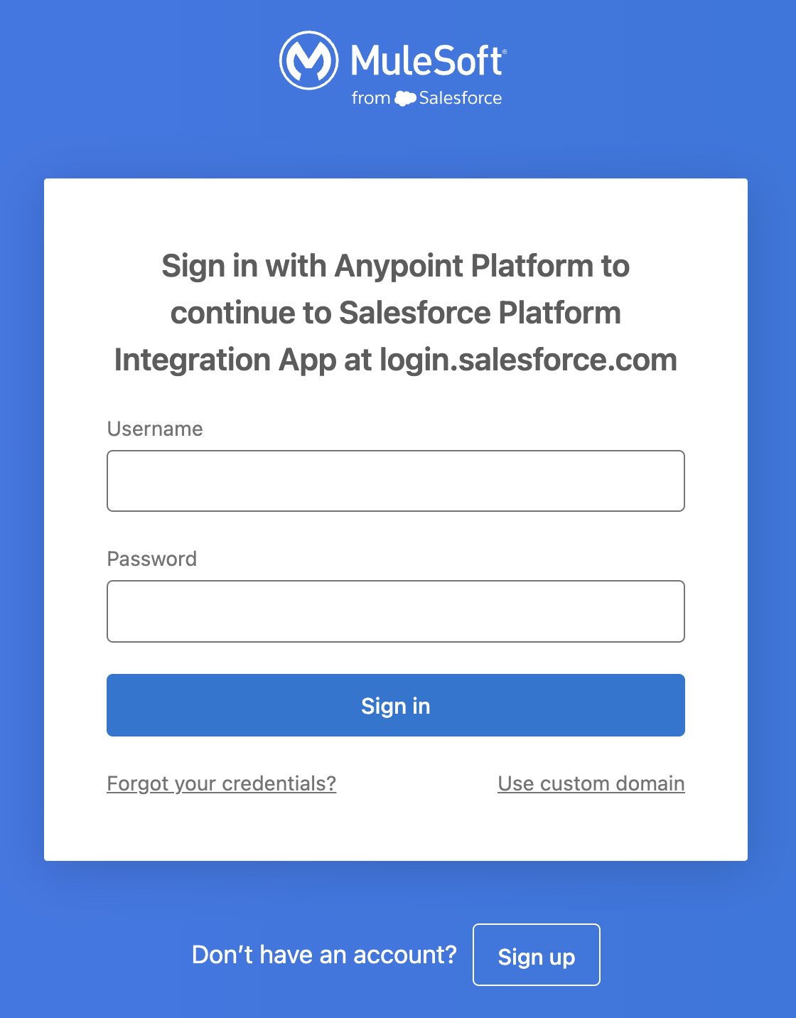 module g  anypoint platform login