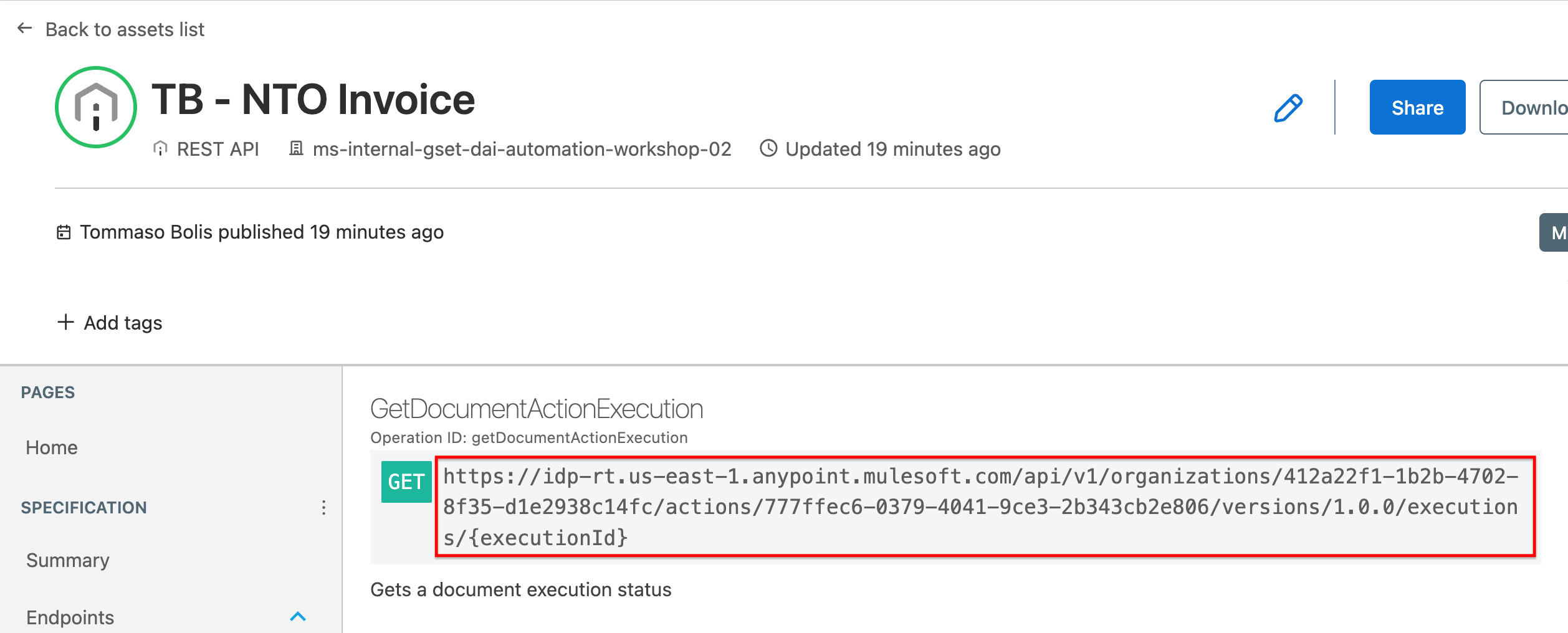 module g  doc act get url