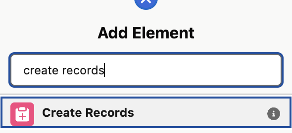module g  flow add element create rec