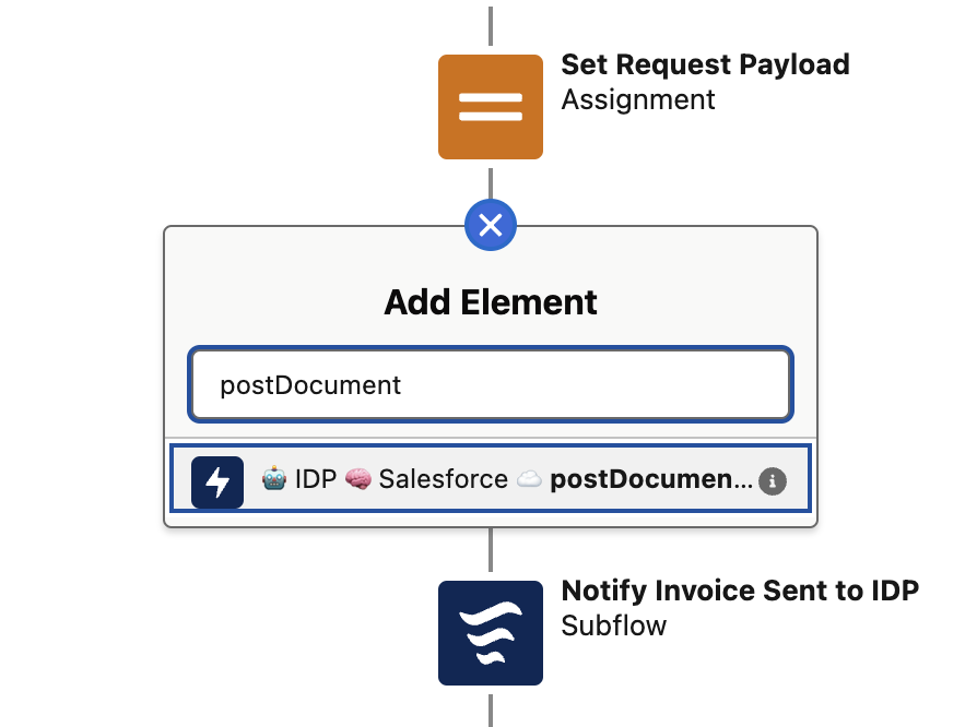 module g  flow add element post action