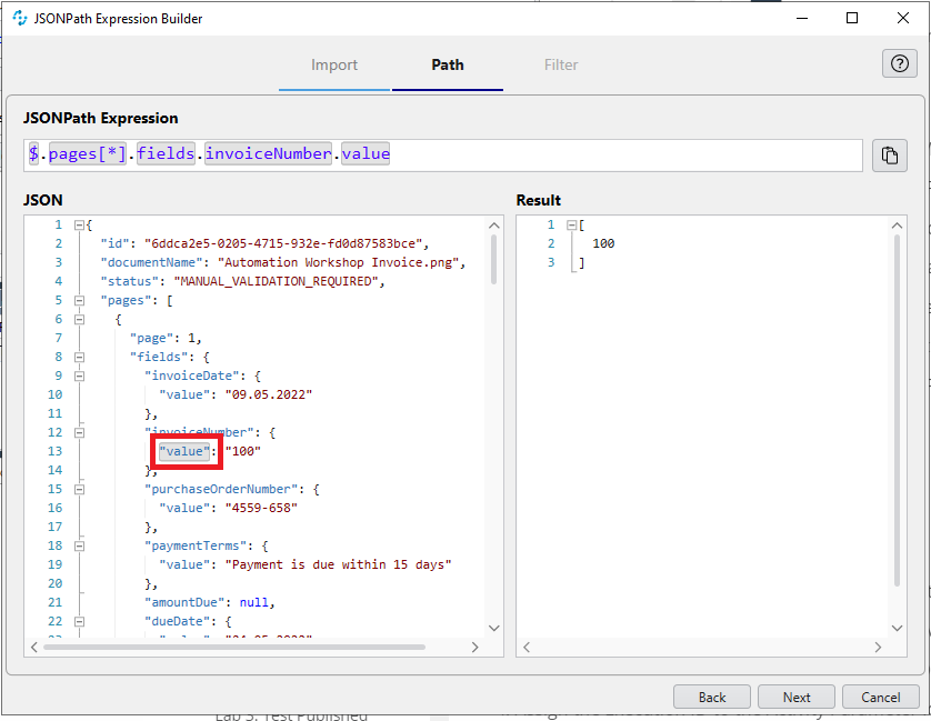 module g  json query import 5 7 g