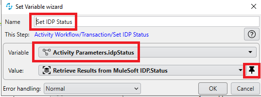 module g  set status element 5 5