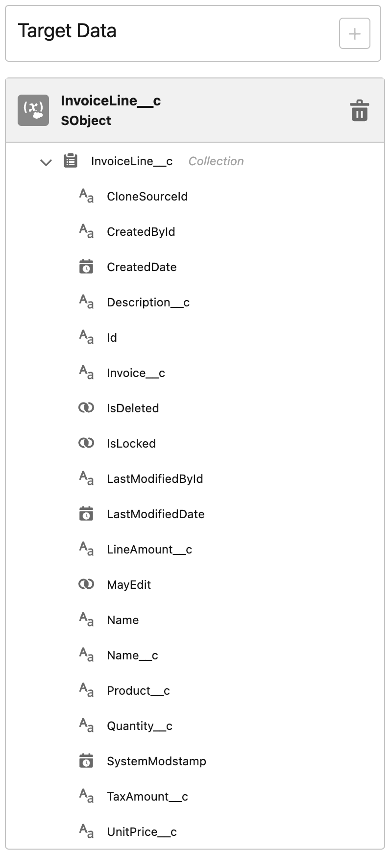 module g  target data added invoiceitems